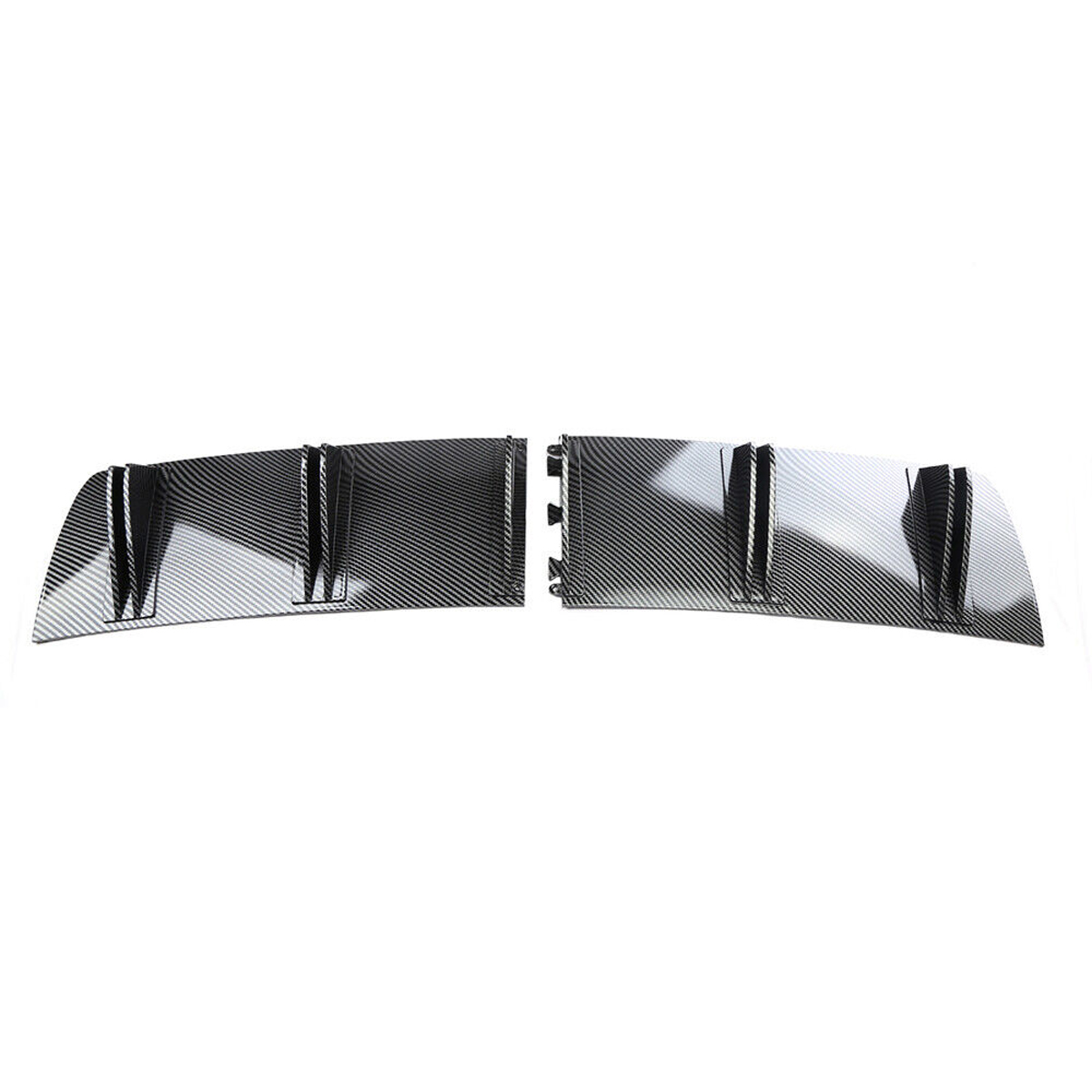 Black ABS Rear Diffuser Bumper Lip Spoiler For Chevy Camaro RS LT SS (10 Fins)