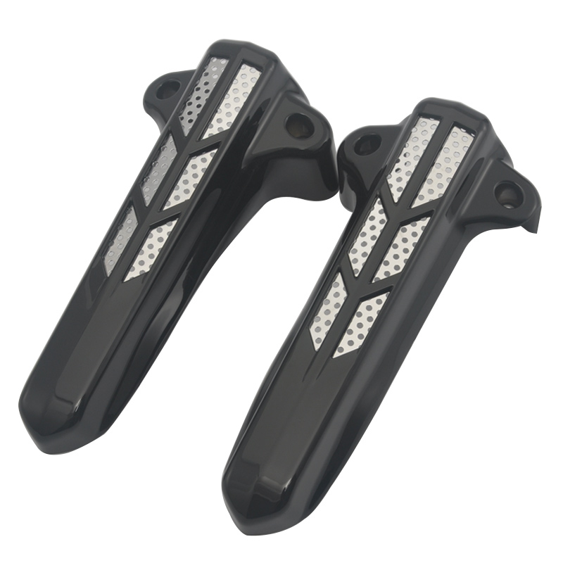 2x Black Front Fork Lower Leg Covers Slider for Harley Street Glide