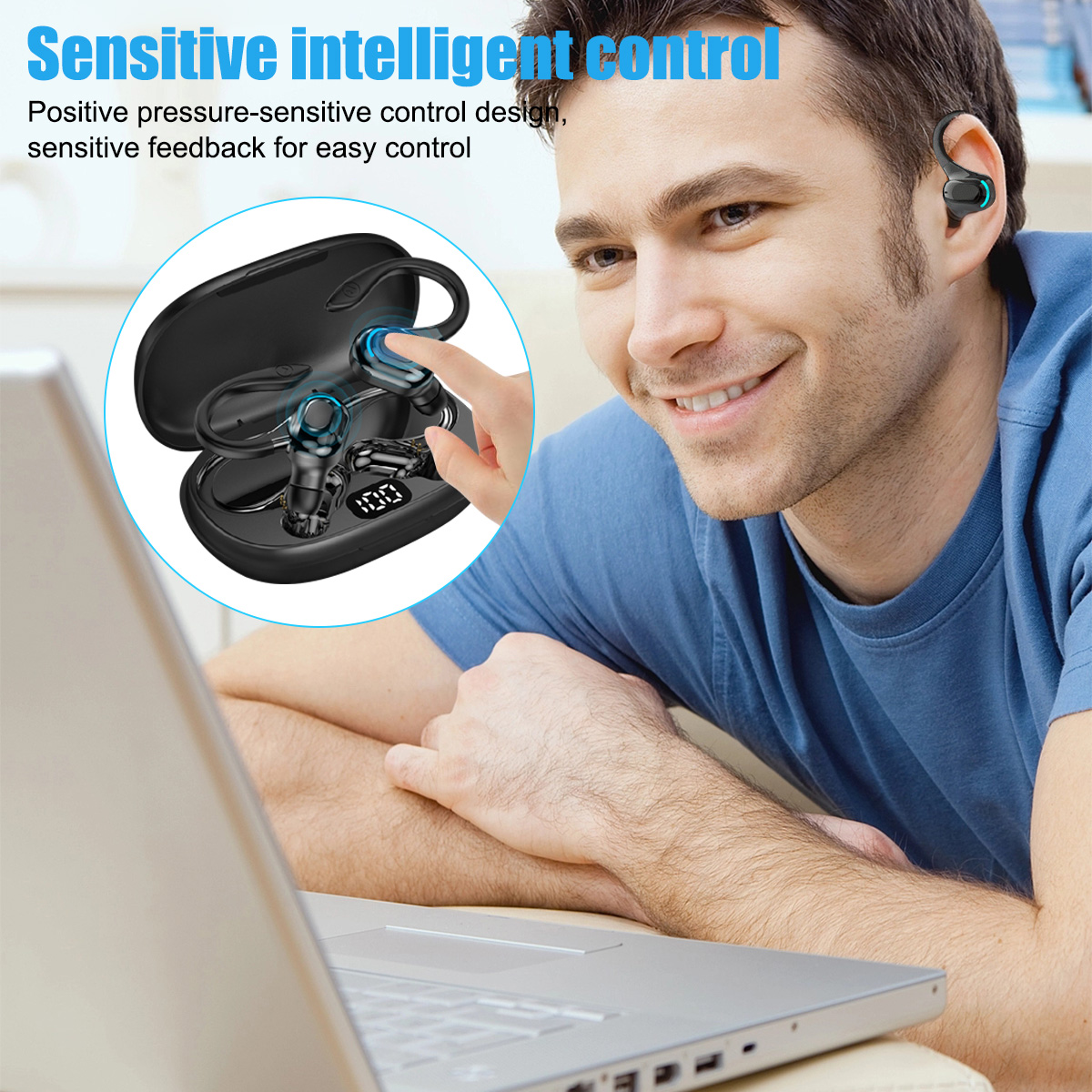TWS Bluetooth 5.0 Headset Wireless Earphones Earbuds Sports Stereo Headphones