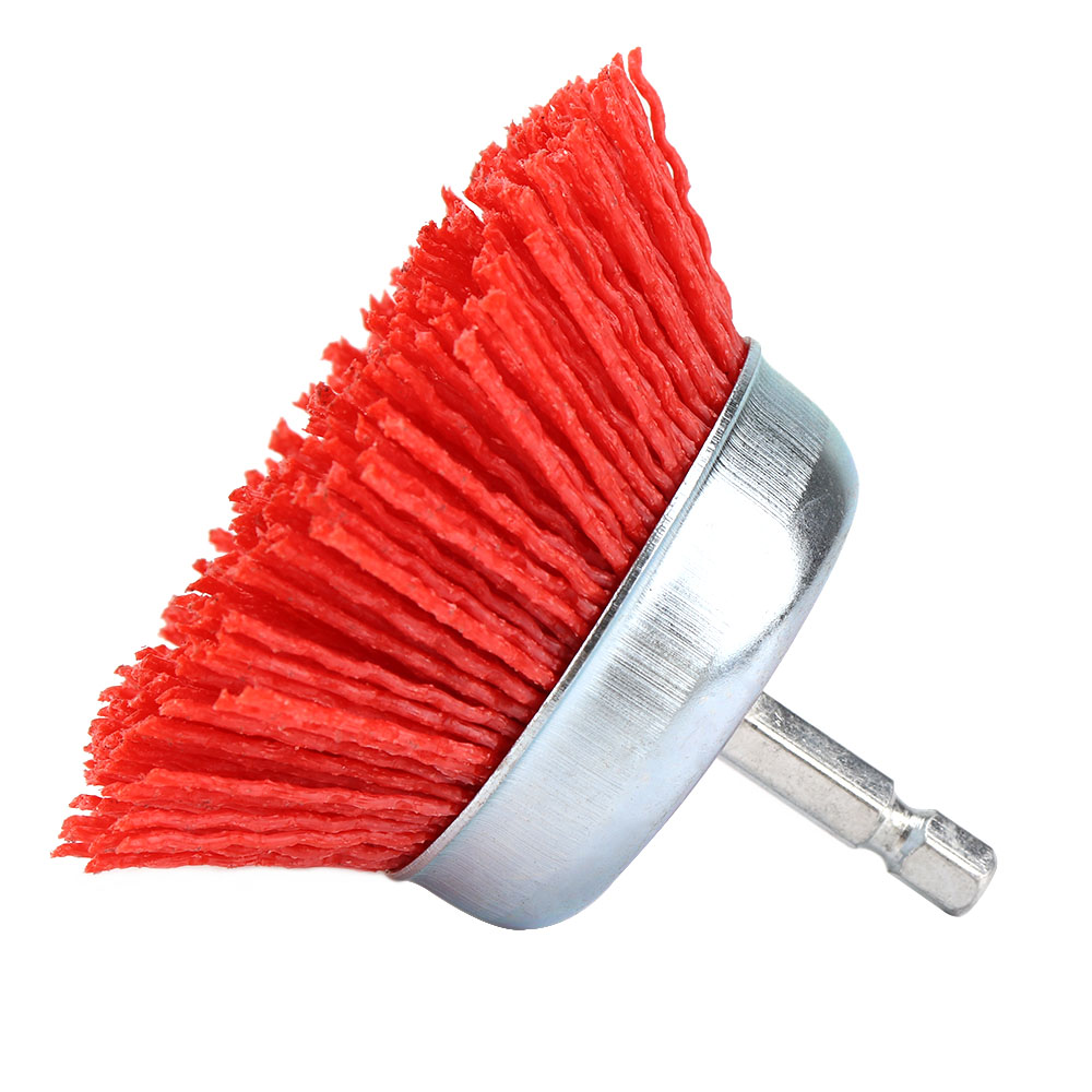 75mm Abrasive Wire Nylon Cup Brush Wheel Metal Wood Polishing Rotary