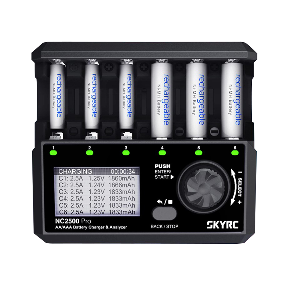SKYRC NC2500 Pro NiMH NiCd LCD Smart Battery Charger for AA AAA