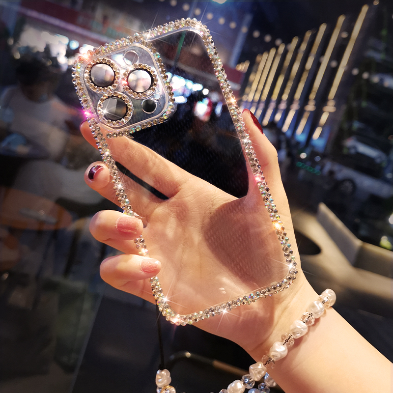 For iPhone 13 Pro Max 12 11 XR XS 7 8 Bling Glitter Crystal