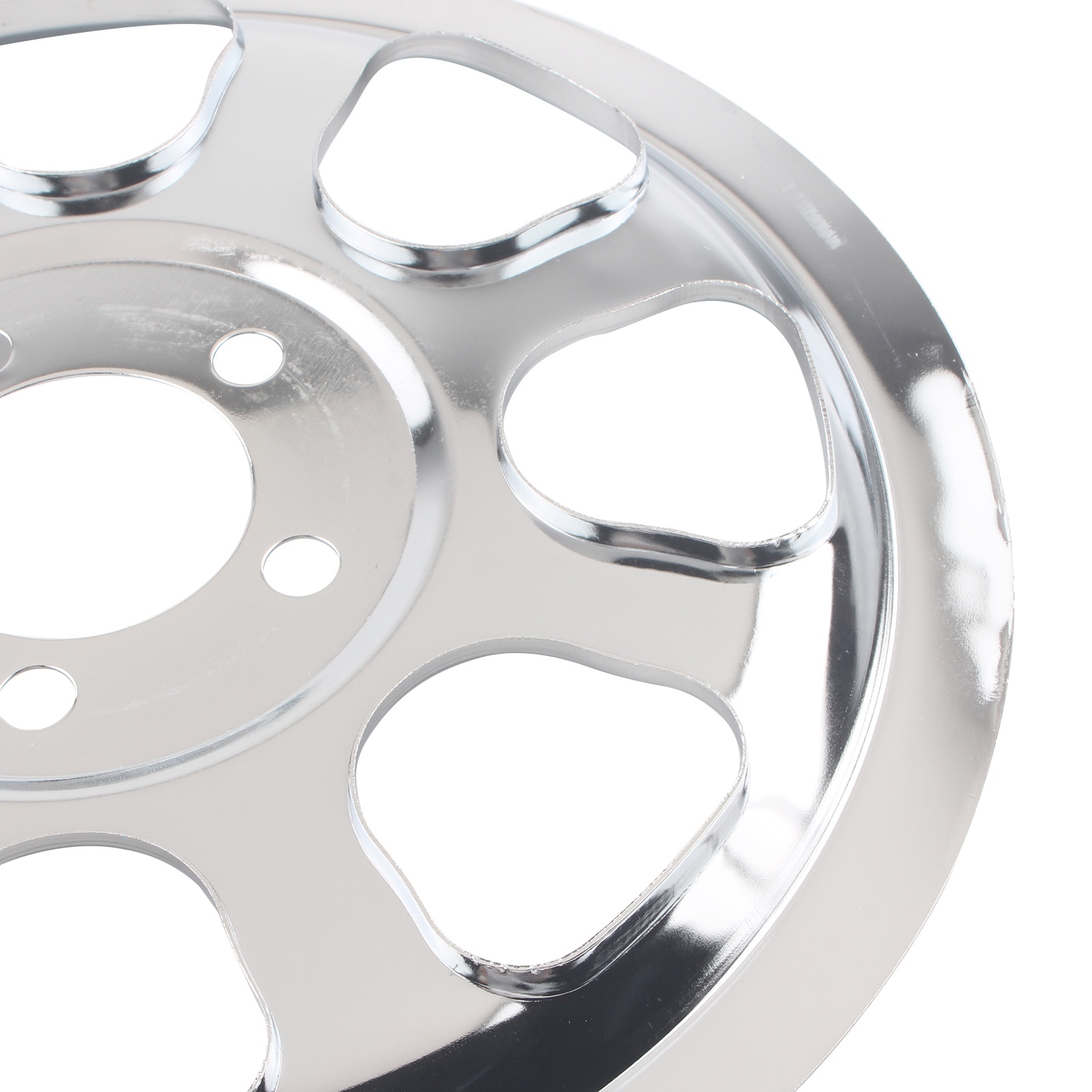 Chrome Rear Outer Pulley Cover Insert For Harley Heritage