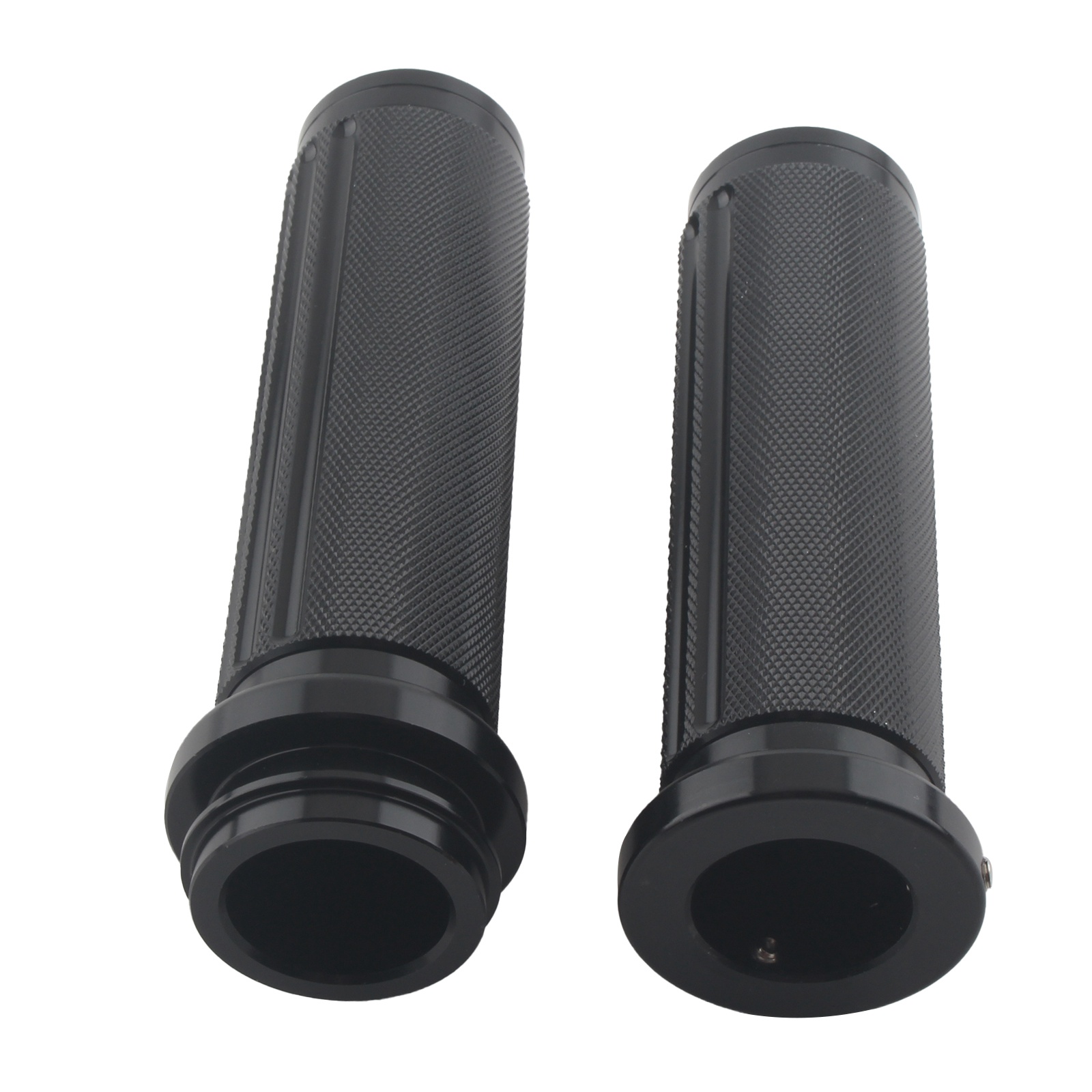 Chrome Diamond Design Hand Grips For Harley-Davidson – 1 Inch Electronic Throttle – Fits Touring, Softail, LiveWire & More