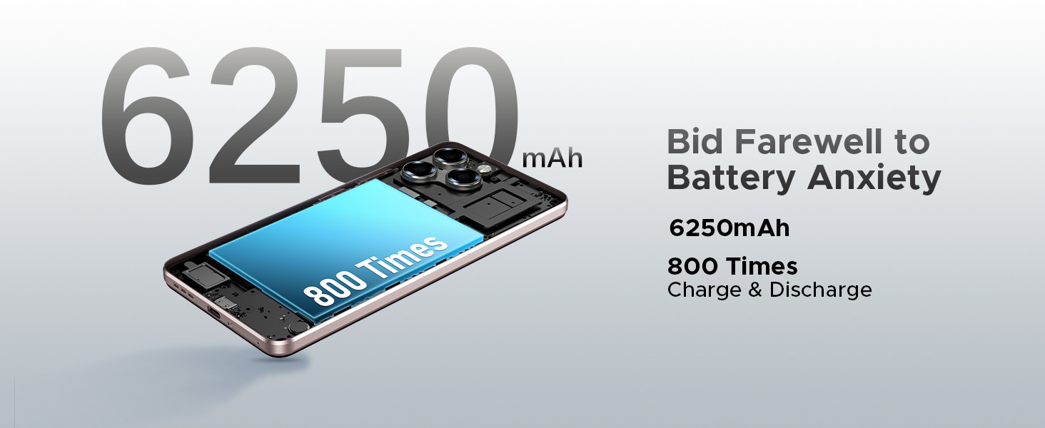 DOOGEE Note58 Pro Android 16 Smartphone 32GB+256GB 6250mAh 6.75