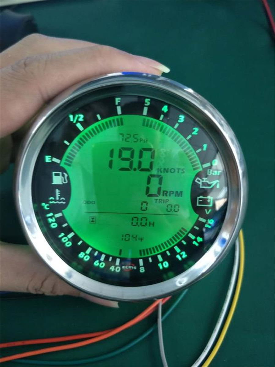 6in1 Digital Car Gps Speedo Tacho Indicator Odo Volt Fuel