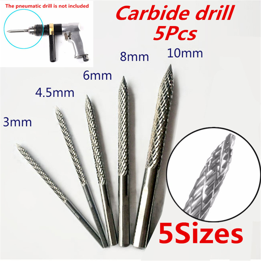 1x 6mm Tire Repair Carbide Cutter carbon steel nail mushroom drill 90mm length