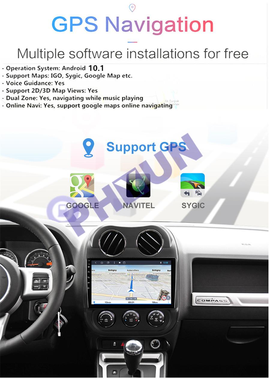 google compass online on Android 10 1 Car Radio Gps Navi Stereo Player For Jeep Patriot Compass 2010 16 Ebay