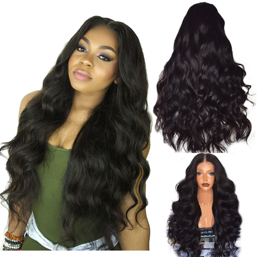 Women Lady Gradient Long Curly Wig Wavy Hair Heat Resistant Full