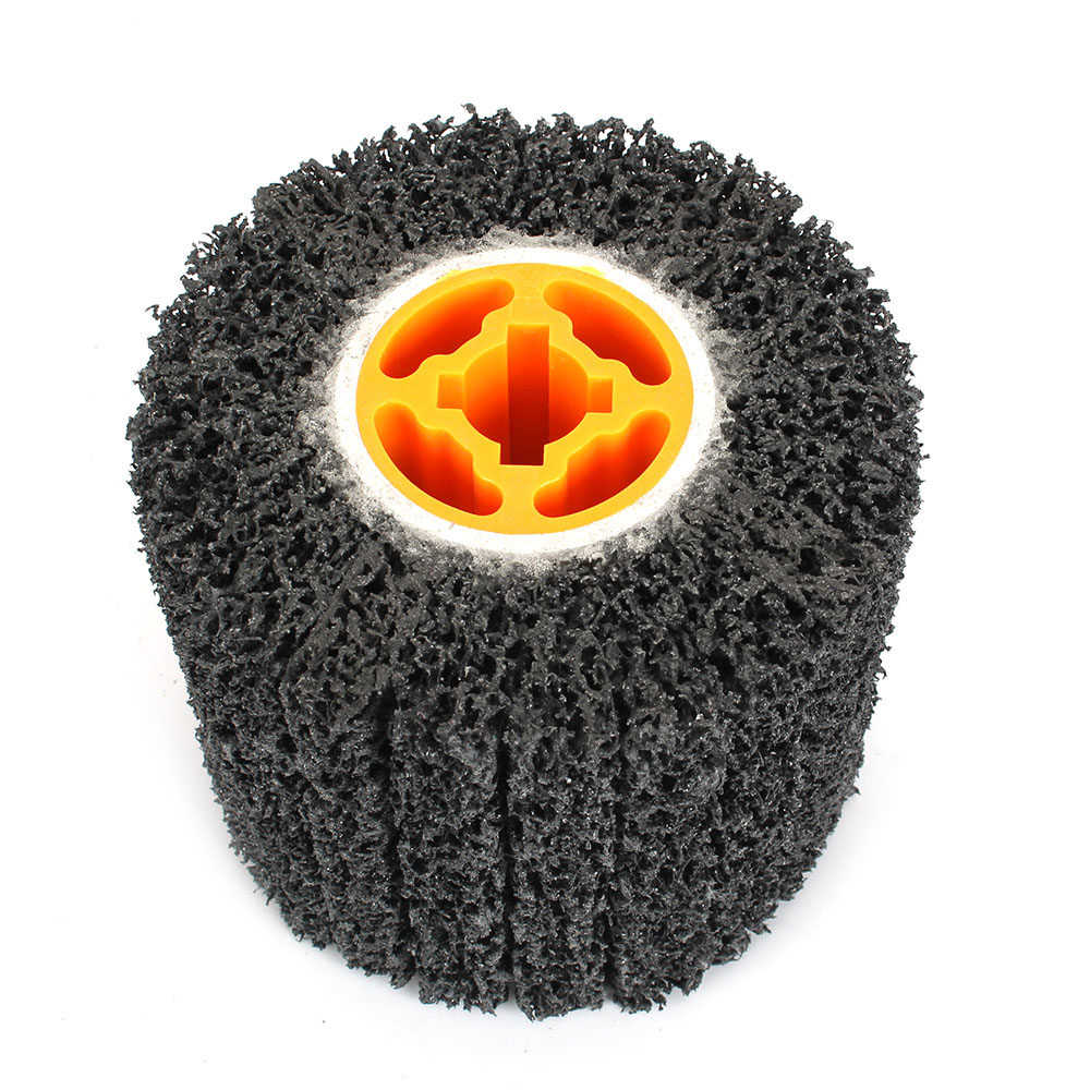 120x100mm Black Abrasive Polishing Cylinder Drum Wheel For Wood Surface