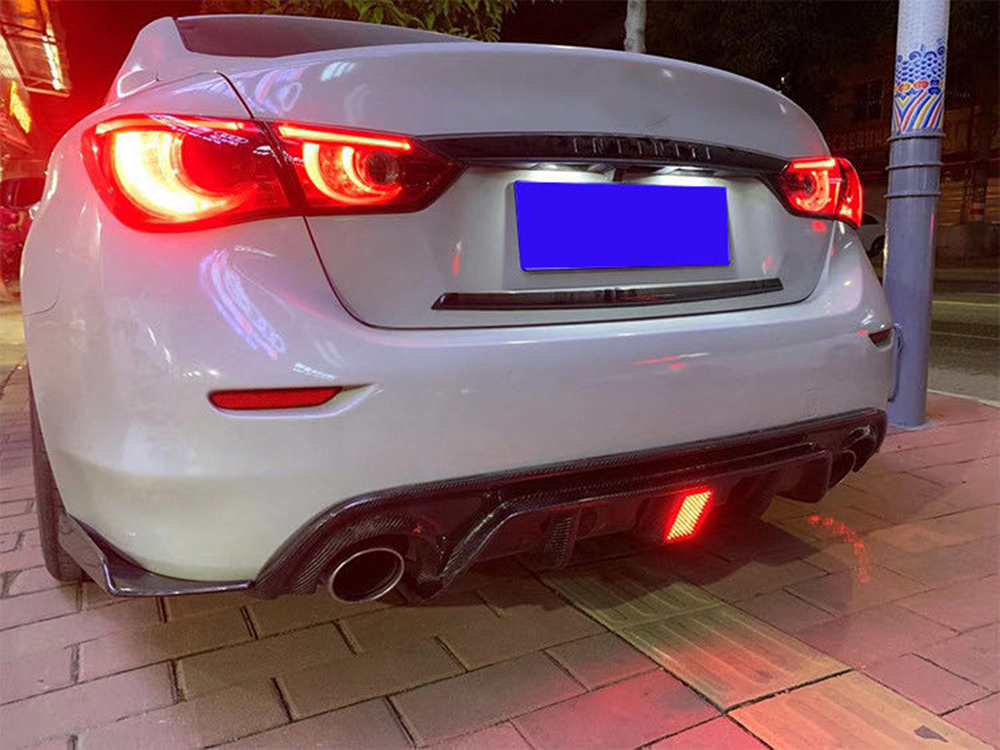 Car Carbon Rear Bumper Diffuser Lip For Infiniti Q50 Q50L 2018 19