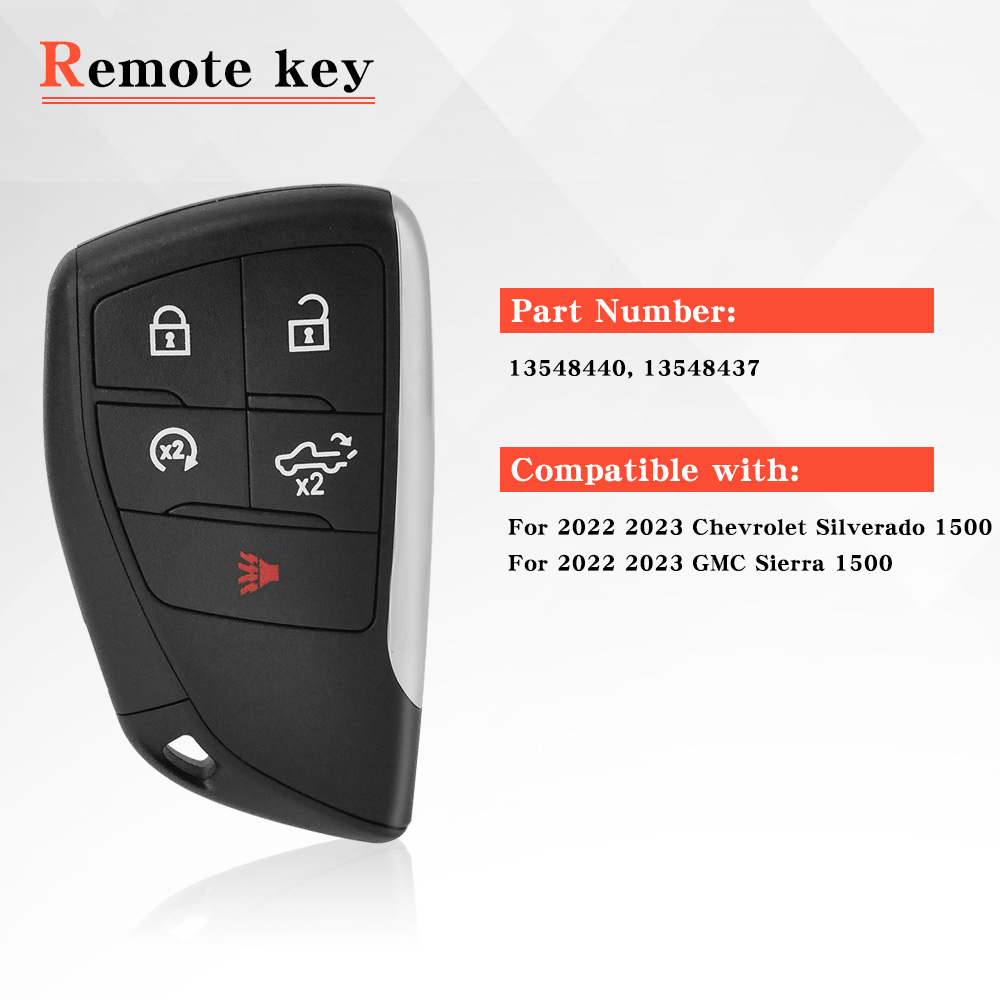 2 Llaves Inteligentes GMC Sierra 2022-2025 Reacondicionadas – Control Remoto Original, FCC YG0G21TB2, Con Botones