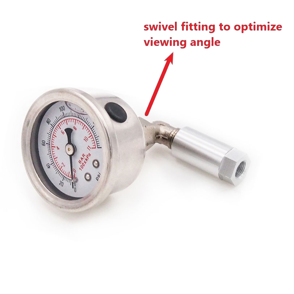 2pcs 90 Degree Swivel Fitting 1/8NPT for PCP & Auto Fuel Rail Pressure