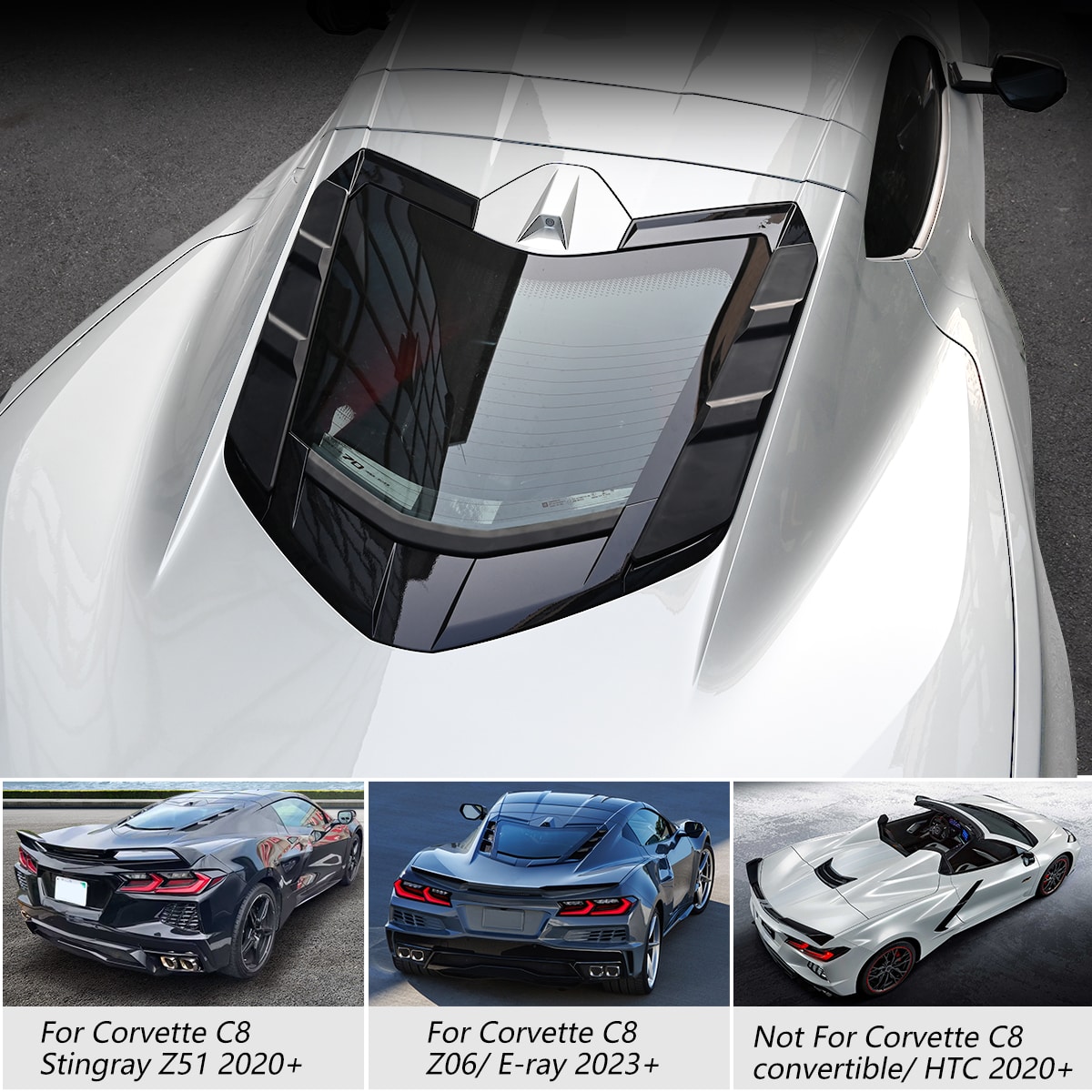 3x Wash Covers Engine Bay Air Vent Dry Bay Vent Blocks for Corvette C8 ...