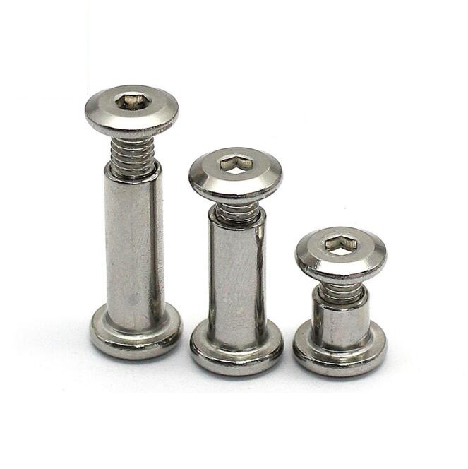 20X 304 Stainless Steel Allen Flat Nut Hex Nut Bolt Round Head Sleeve