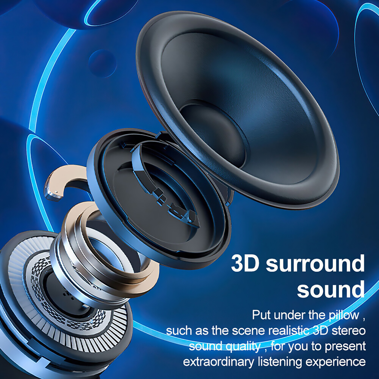 Sleep Bluetooth Wireless 5.3 Rechargeable Innoviative Bone Conduction Speaker