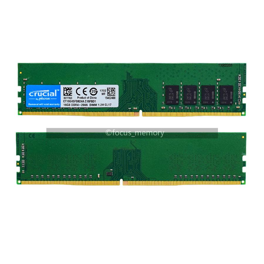 Crucial 16 GB 288-Pin DDR4 2666 PC4-21300 CT16G4DFD8266.C16FE