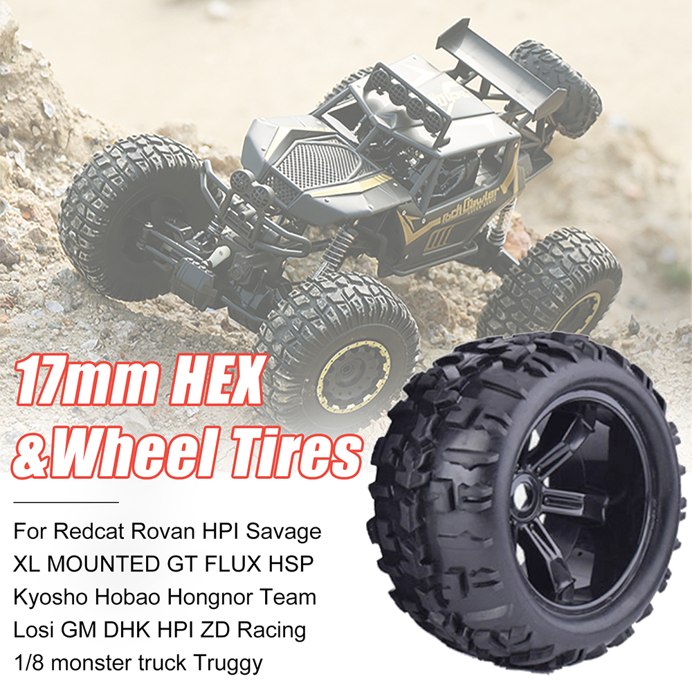 RC Monster Truck Tire Weel 17mm Hub Hex for 1/8 Car HSP HPI Redcat