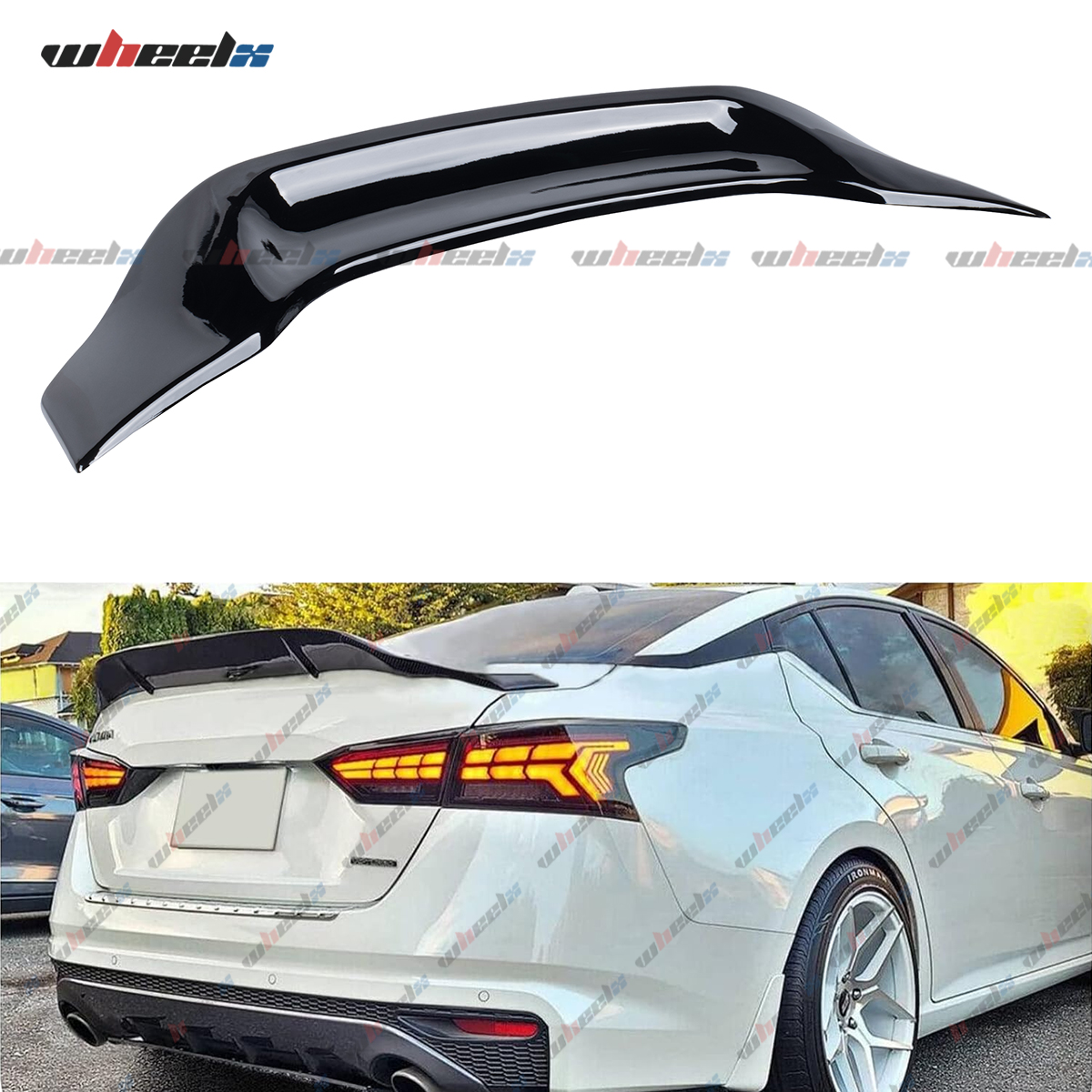 thumbnail image 2 of Gloss Black JDM V2 Duckbill Trunk Spoiler For 2019-2025 Nissan Altima – No Drilling 2 of 6
