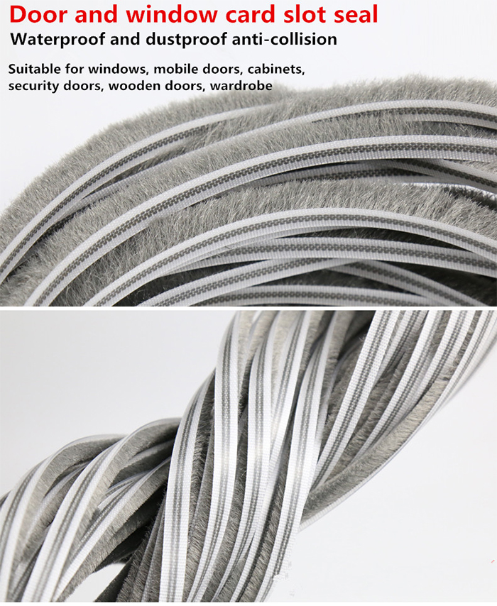 5M Door Window Frame Draught Excluder Brush Pile Stormguard Seal