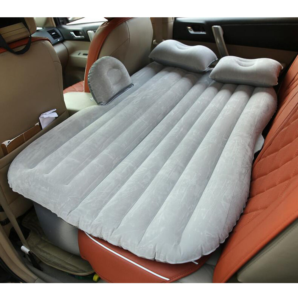 Car SUV Inflatable Air Bed Mattress Back Seat Cushion w// Pillows Camping Travel