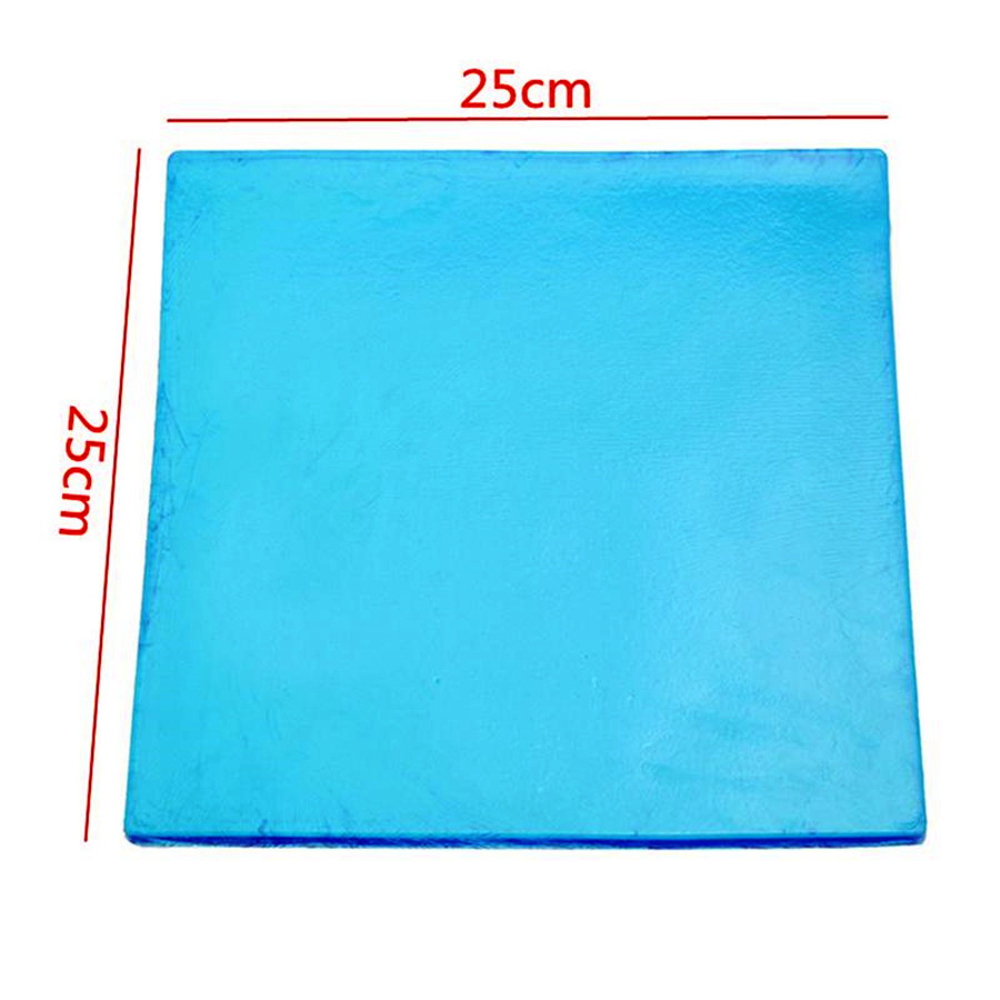 X AUTOHAUX Motorcycle Gel Seat Pad - Blue Shock Absorption Cushion 48x35x1cm