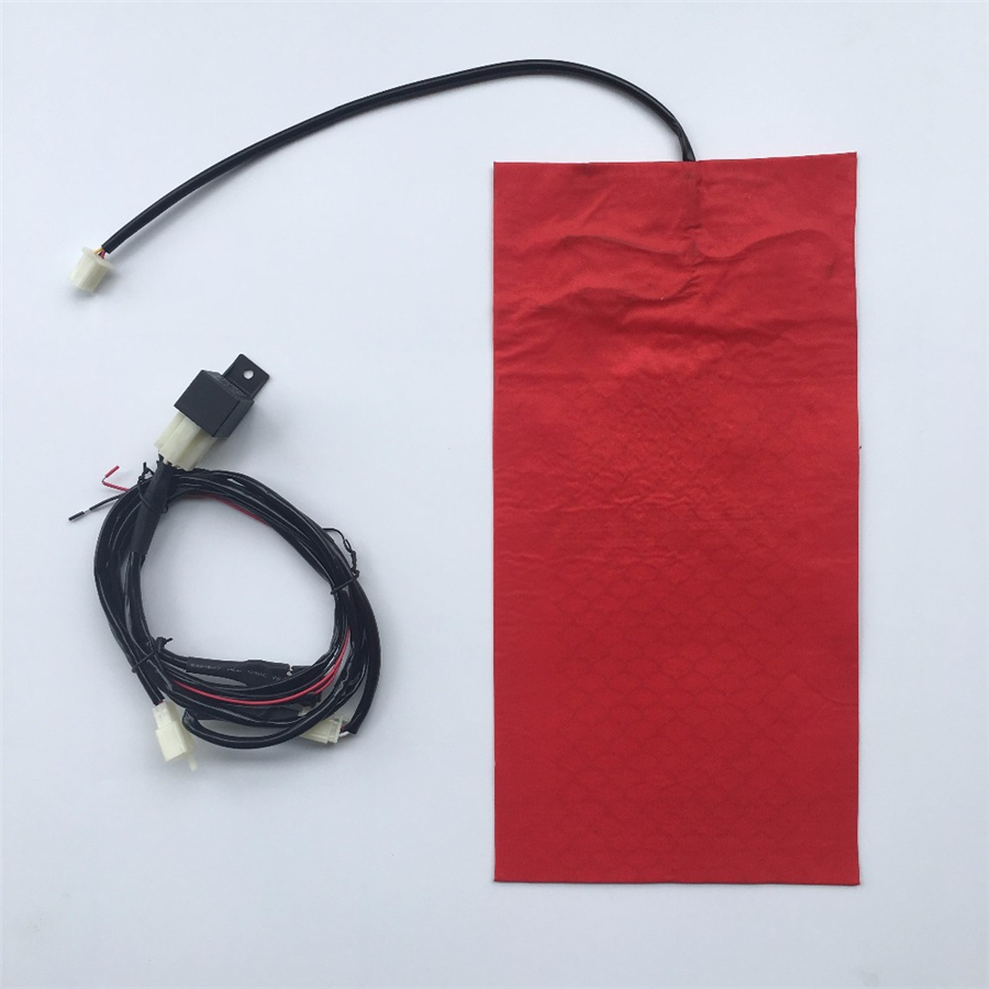 Universal 12V Motorcycle Heated Seat Pad Heater Heating Pad +High/Low