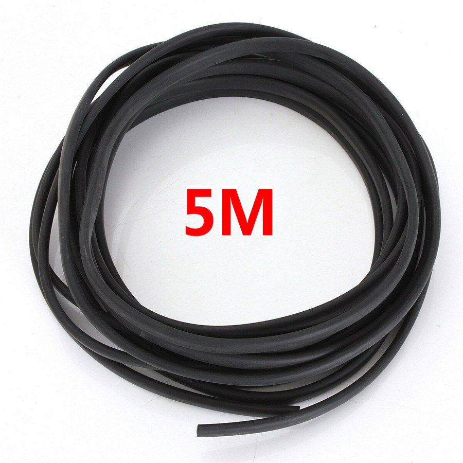 5M Flexible U Channel Autos Caravan Black Rubber Seal Strip Edge Trim
