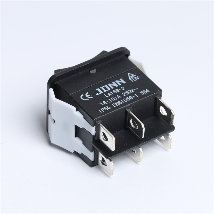 JDNN LA158-2 250V 10A Electric Switch Double Momentary Rocker