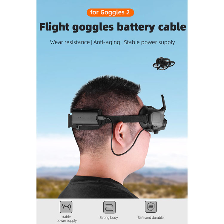 Battery Holder Clip For DJI FPV Goggles V2 & Avata Goggles 2 - Headband Mount For Extended Flight Time