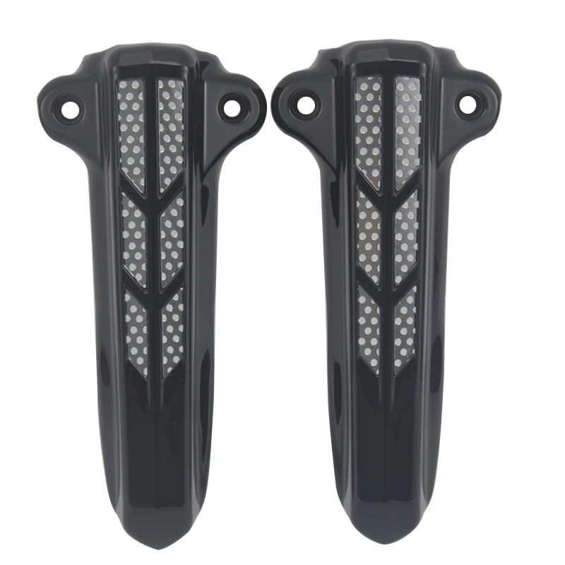 2x Black Front Fork Lower Leg Covers Slider for Harley Street Glide