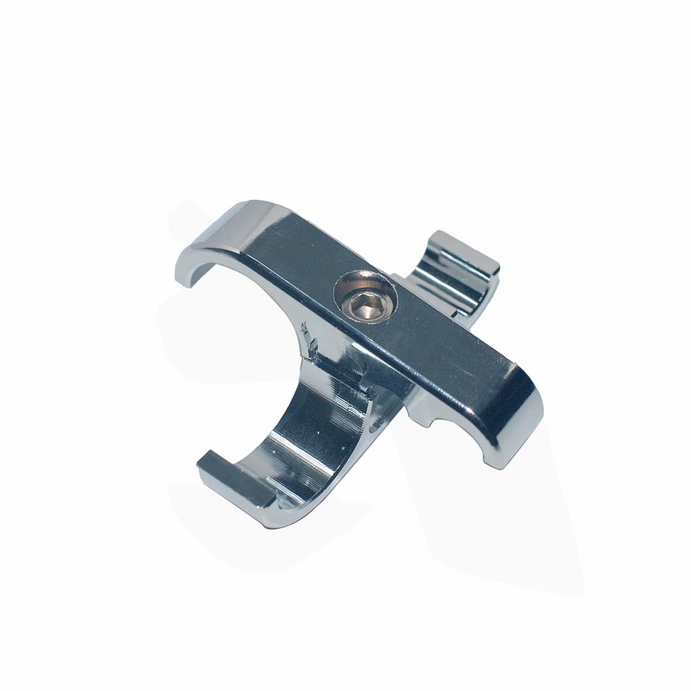 1" Chrome Frame Clutch Brake Dual Throttle Cable Clamp Kit for Harley