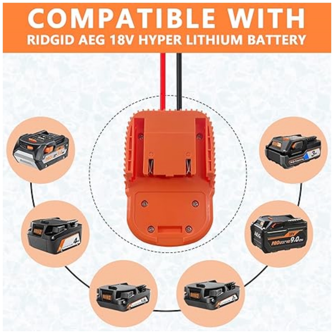 Power Wheel Adapter, Secure Battery Adapter For Milwaukee 18V Lithium