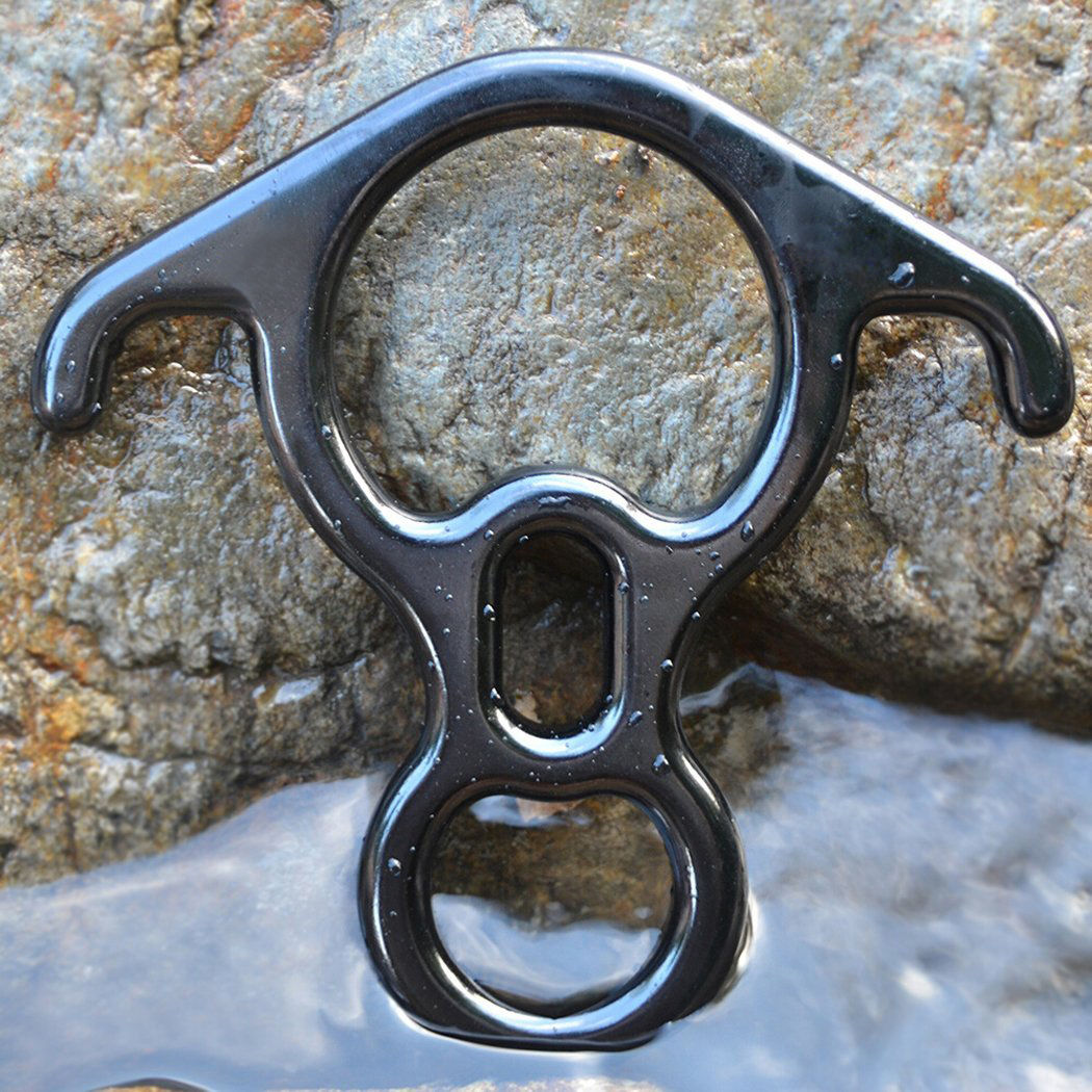 50KN Figure 8 Rappelling Rock Climbing Gear Rescue Belay Descender Outdoors