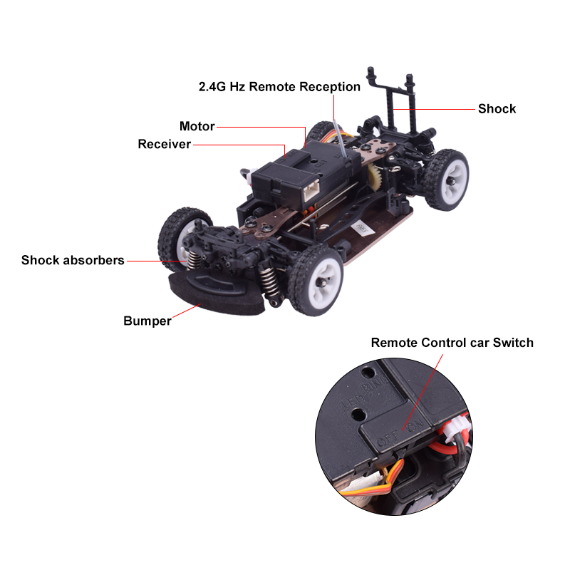 Wltoys K969 RC Car 1:28 Four-wheel 4WD Off-road 2.4G 30km
