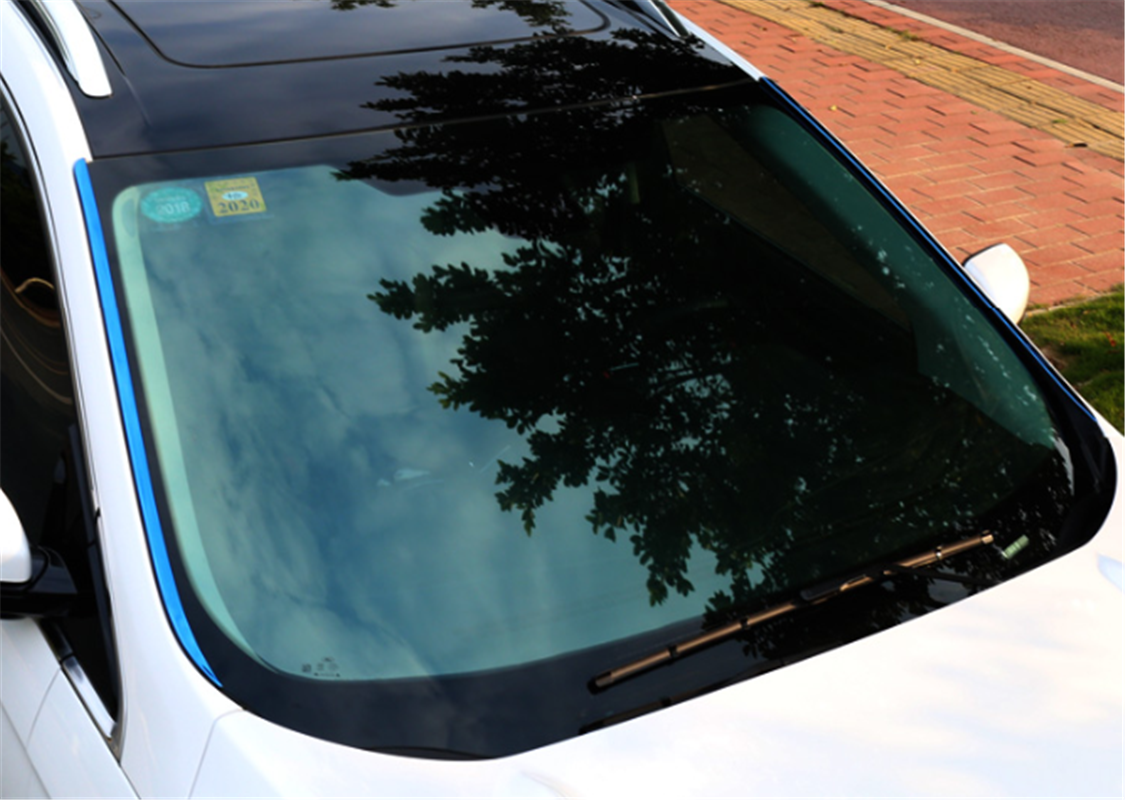 For Ford Edge 2015-2020 Blue Titanium Exterior Front Windshield Strip