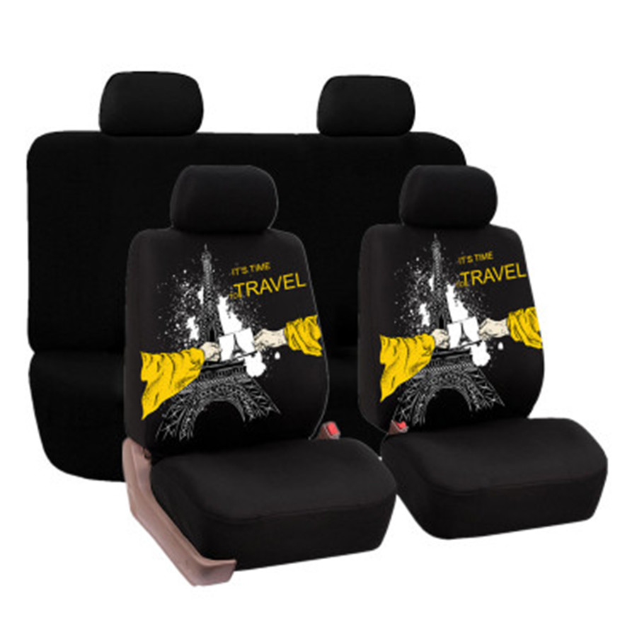 Details About Auto Car Interior Accessories Seat Covers Cushion Set With Eiffel Tower Pattern