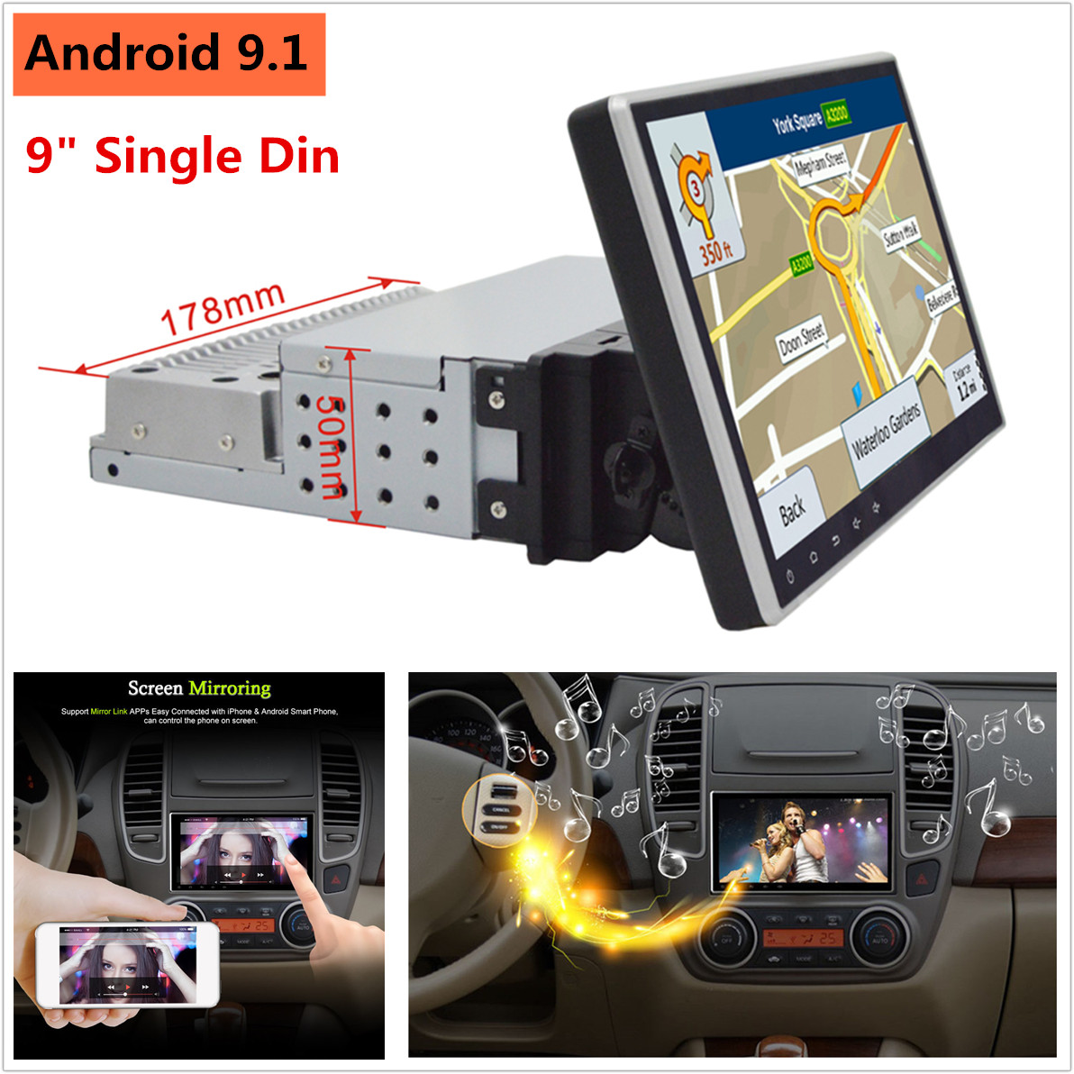 single din dab car stereo