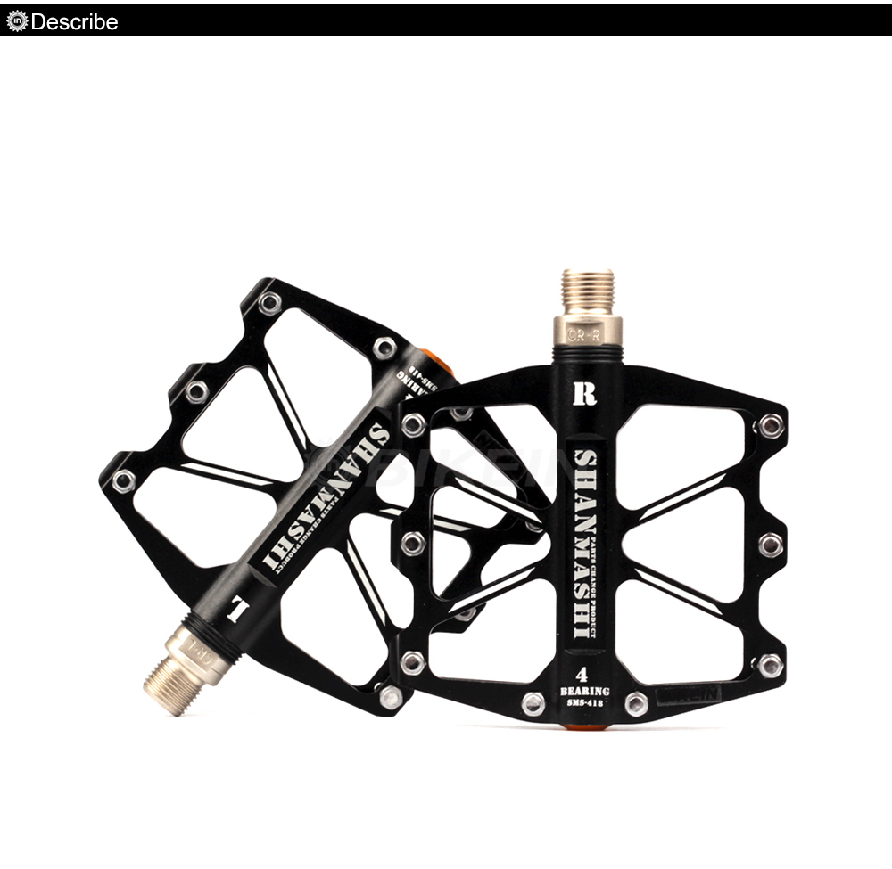 BIEKIN MTB Bike Pedals 3 Sealed Bearings CNC Aluminum Fixed Gear Anti Slip Red