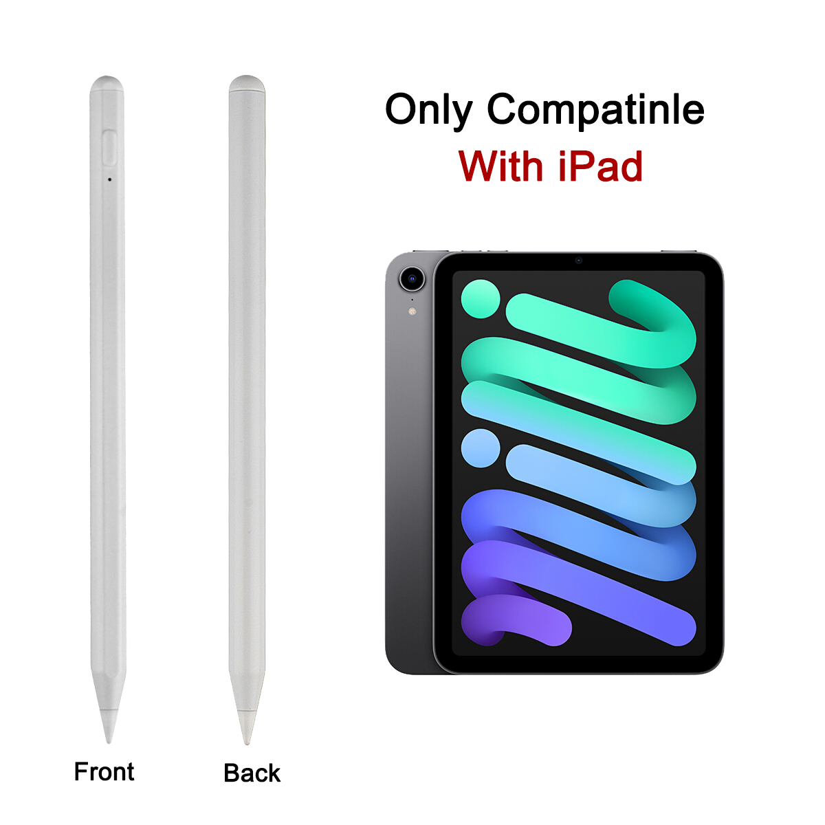 For Apple Pencil iPad 9/8/7/6th Gen, Air 5/4/3, iPad Pro