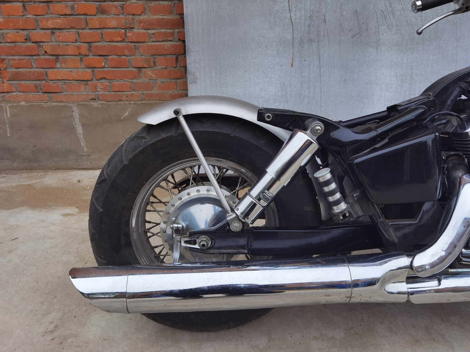 Motorcycle Rear Fender Plate With Bracket For Honda SHADOW 400 750