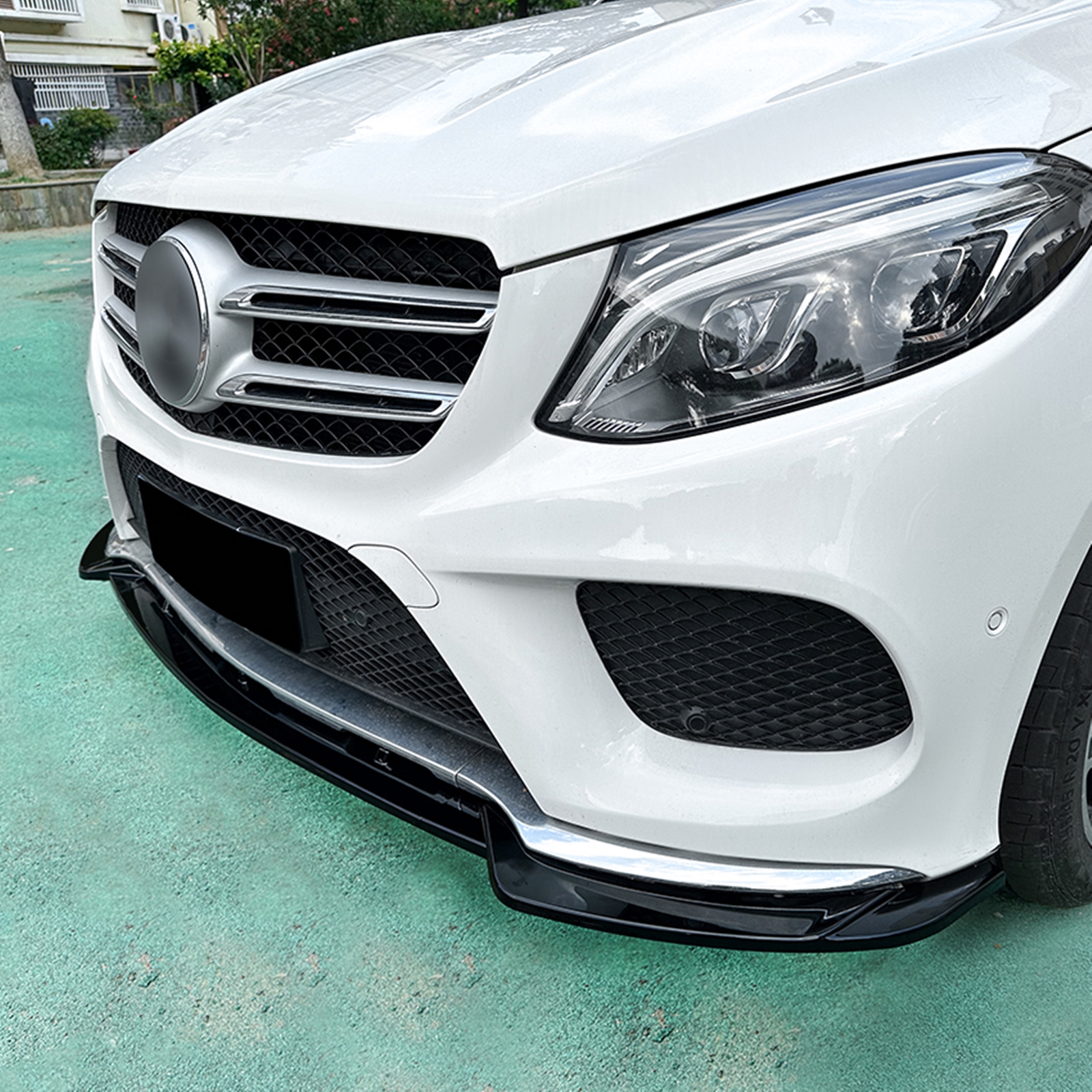 Front Bumper Spoiler Lip For Benz W166 GLE Coupe C292 2015-2019