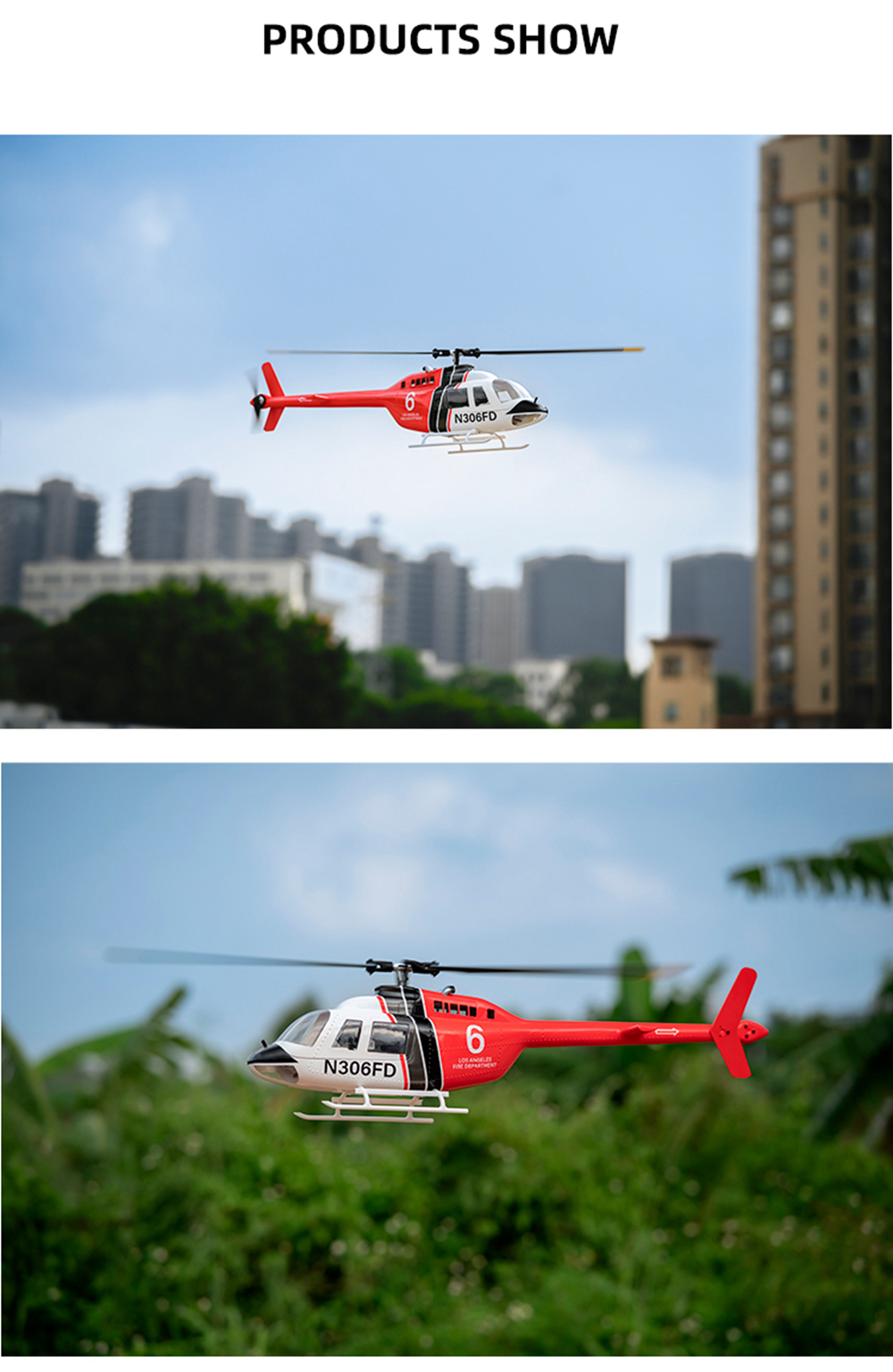 Flywing Bell 206 Helicopter V3 6CH brushless scale helicopter with GPS and H1 flight controller: Reliable RC aircraft for professional use. CE, BV, ISO certified for quality assurance