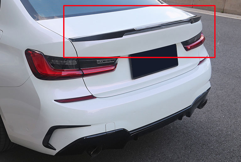 For BMW 3-Series 2019-2021 G20 Carbon Fiber M4 Spoiler Tail Trunk Lip Wing Bar | eBay