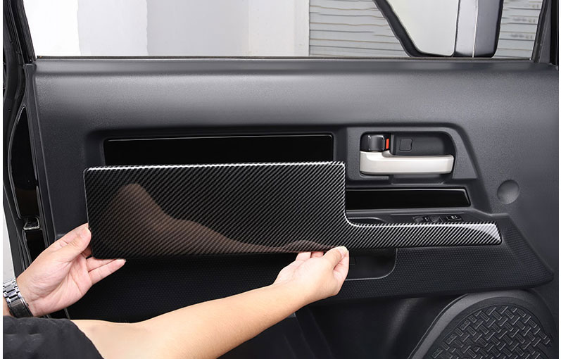 For Toyota FJ Cruiser 20072014 ABS Carbon Fiber Inner Door Panel Strip