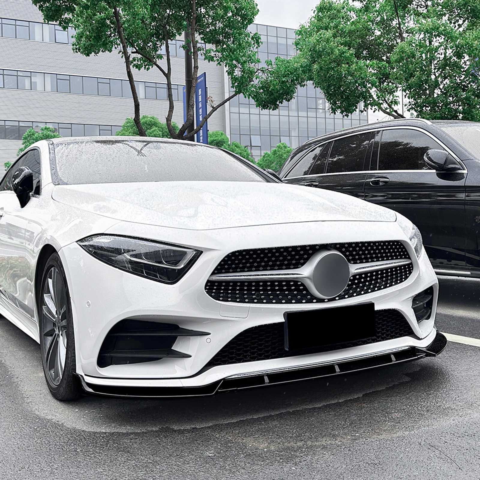 For Mercedes Benz CLS C257 2018-2021 Black Front Bumper Lip