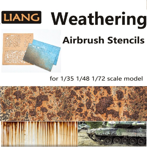 Salt Weathering Airbrush Stencils Tool For 1/32 1/35 1/48 1/72 Fighter Model