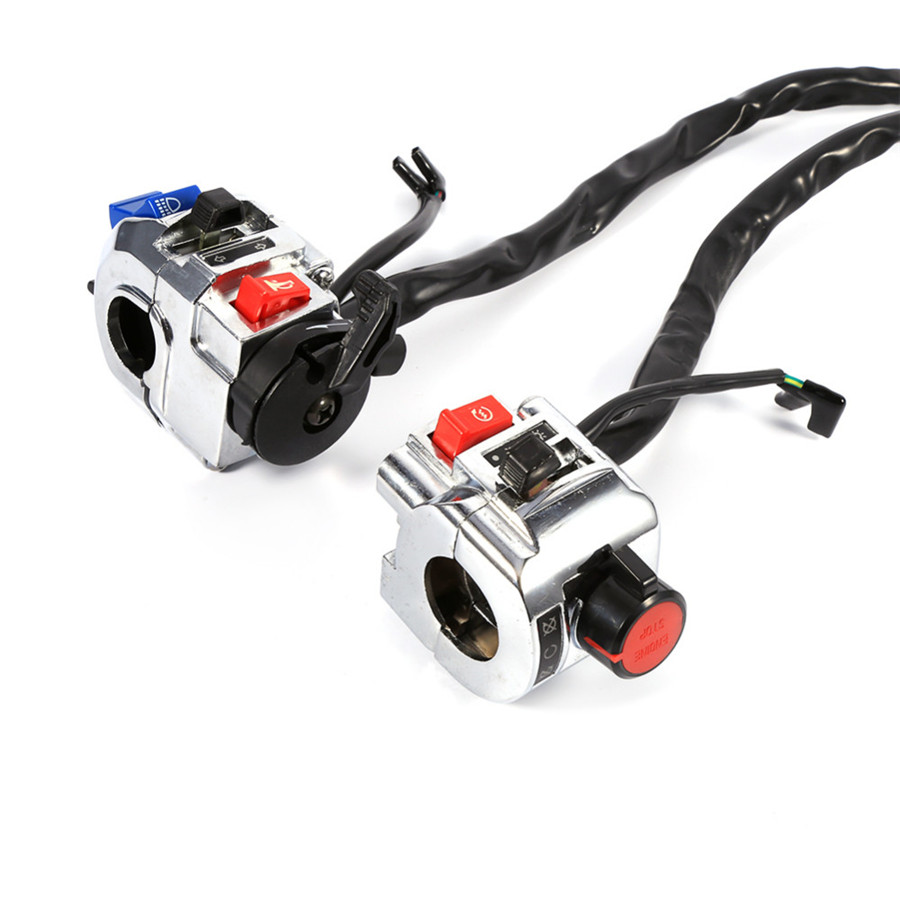 7/8" Motorcycle Switch Control Kit Horn Turn Signal Light Start Button