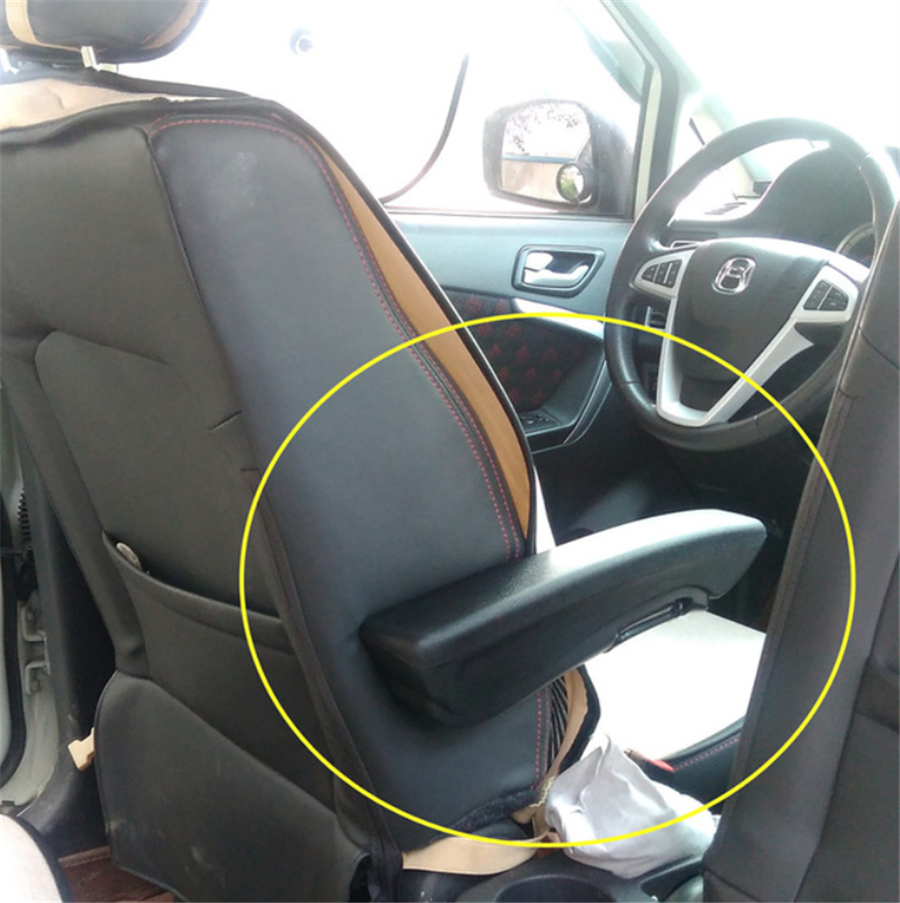 Left Side Comfortable PU Leather Car Trucks Seat Armrest+Metal Mounting Bracket