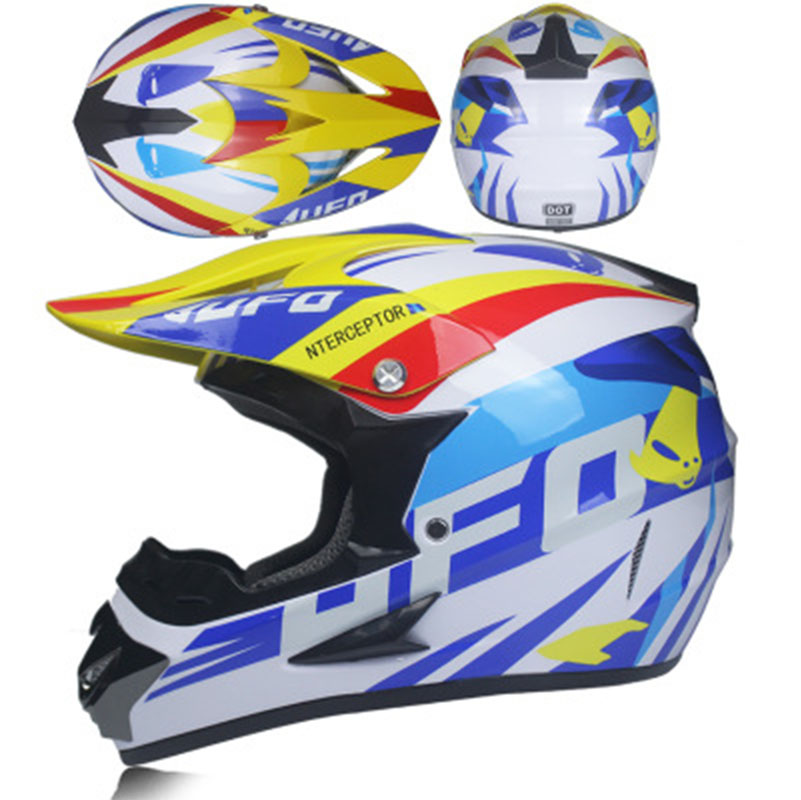 Moto Dirt Bike Helmet Off-road Bike Motocross Racing Motorcycle Helmet 3PC Gift
